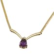 Amethyst & Diamond Fashion Necklace
