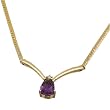 Amethyst & Diamond Fashion Necklace