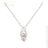 STUDIO 925: *PAST, PRESENT, AND FUTURE 3-STONED DIAMOND CZ PENDANT*