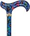 Royal Canes Blue Skies Butterfly Designer Adjustable Derby Walking Cane with Engraved Collar