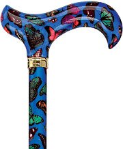 Royal Canes Blue Skies Butterfly Designer Adjustable Derby Walking Cane with Engraved CollarB004KT4J3Q