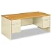 HON 38180CL - 38000 Series Double Pedestal Desk, 72w x 36d x 29-1/2h, Harvest/Putty