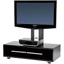 Alphason Iconn ST870-120-Black Expandable Cantilever TV Cabinet