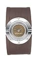 GUCCI Women's 112 Twirl Collection Brown Rubber Bangle Watch #YA112421