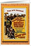 Birthday Pary Invitation vintage circus poster Card