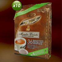 Café Négril - Café Monte Cristi Pack de 10 Pochons de 40 dosettes souples 100% Arabica