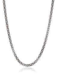 Sterling Silver Italian Popcorn Chain Necklace