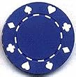 100 Suited Poker Chips - Blue