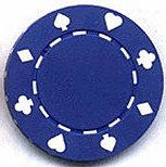 100 Suited Poker Chips - Blue