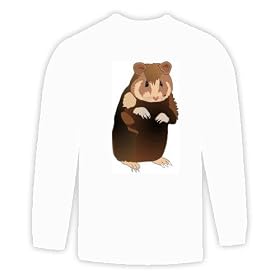Long Sleeve T-shirt with cute, domestic, pet, animal, rodent, hamster