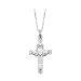 Sterling Silver ''Claddagh'' Cross Pendant with Chain