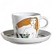 ARZBERG Grünke Die Schöne und die Fische Kaffeetasse 2-tlg. 0,22Ltr.