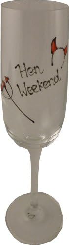 Customized Hen Weekend Gift Champagne Flute 25 EXTRA CHARACTERS EXTRA
