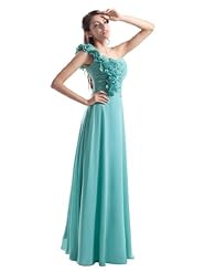 A-line One Shoulder Sweetheart Chiffon Bridesmaid Dress 