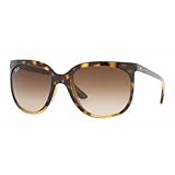 Ray-Ban RB4126 Cats 1000 Sunglasses,Tortoise Frame/Brown Gradient Lens,57 mm