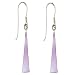 Sterling Silver Pink Triangle Mother Of Pearl Dangle Earrings