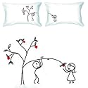 BoldLoft "Love Grows For You" Couple Pillowcases-Christmas Gift Ideas for Couples, Romantic Christmas Gifts for Him or for Her