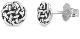 Sterling Silver Mini Stud Earrings - Celtic Knot
