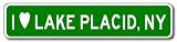 I Love LAKE PLACID, NEW YORK City Limit Sign - 6 x 24 inches