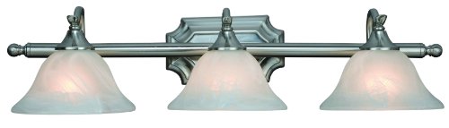 Hardware House H10-4777 Dover 3-Light Bath or Wall Fixture, Satin Nickel