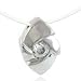 14K White Gold Pendant w/ 3x3mm CZ