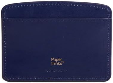 Paperthinks Recycled Leather Card Case, Navy Blue (PT02247)