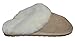 Eurow Sheepskin Women's Hardsole Scuff Slipper - Sand/White