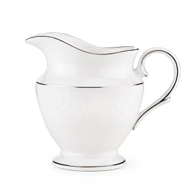 Lenox Floral Veil Bone China Platinum Banded Creamer by Lenox