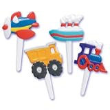 Transportation Cupcake Toppers - 24 Picks - Eligible for Amazon Prime!