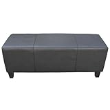 Sitzbank Gepolstert Wenge/Schwarz 2003-WB - Füße Wenge - Bezug Schwarz