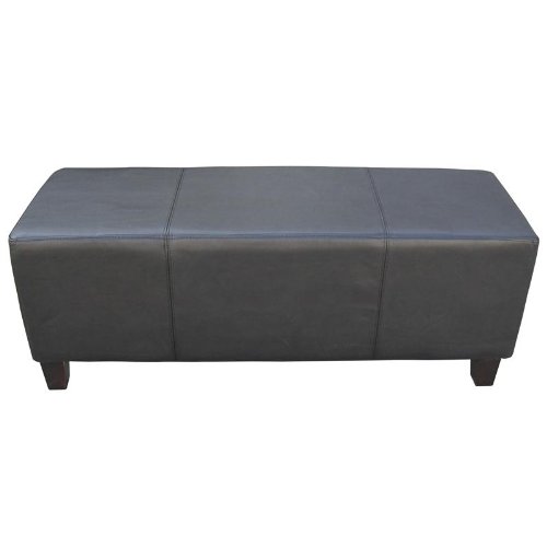 Sitzbank Gepolstert Wenge/Schwarz 2003-WB - Füße Wenge - Bezug Schwarz