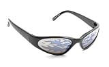Zoom Kidz Shades Boys Wrap-Style Plastic Sunglasses with Flames,
Black Frame/Mirror Lens