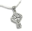 Celtic Knot Sun Cross Sterling Silver Pendant with 18" Necklace - Gift Boxed!