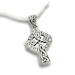 Celtic Knot Sun Cross Sterling Silver Pendant with 18" Necklace - Gift Boxed!