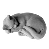 Curled Cat Stone Statue