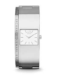 Armani Exchange AX4202 Womens Silver Tone Square 28mm Watch