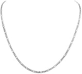 14k White Gold 2.6mm Figaro Chain Necklace, 16