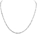 14k White Gold 2.6mm Figaro Chain Necklace, 16