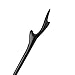FINGER LOVE Handmade Carved Ebony (Black Sandalwood) Hair Stick: Antlers 1PC