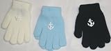 One Size Magic Gloves Trimmed with White Satin Angkor for Toddlers Ages 1-5 Years