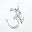Large Om or Aum Pendant for Men or Women in Sterling Silver, #8402