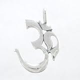 Large Om or Aum Pendant for Men or Women in Sterling Silver, #8402