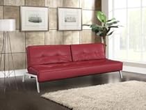 Big Sale Copenhagen Faux Leather Convertible Sofa