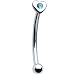 Stainless Steel Aqua Gem Heart Eyebrow Ring