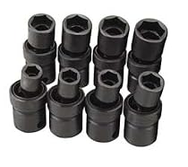 SK Hand Tools 33300 8-Piece 3/8-Inch Drive 6 Point Swivel Fractional Impact Socket Set