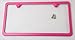 Premium UV Resistant Slim Style Stainless Steel License Plate Frame (2 Holes, Hot Pink)