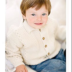 Organic Handknit Cable Cardigan - 6-12 months