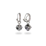 Eve's Addiction Designer Style Tahitian Pearl CZ Earrings