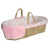 Tadpoles Pink Toile Moses Basket