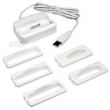 Ipod Universal USB Cradle Desktop Charger + Rapid Car Charger with Ic Chip for Apple Ipod Ipod Nano, Ipod Video, Ipod Classic, Ipod Touch, Ipod Nano 3rd Generation